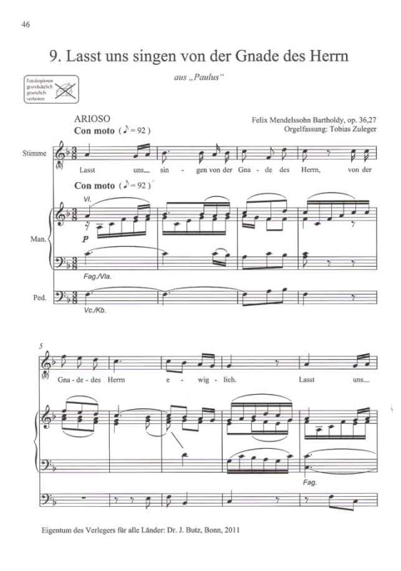 Lass uns singen - Mendelssohn